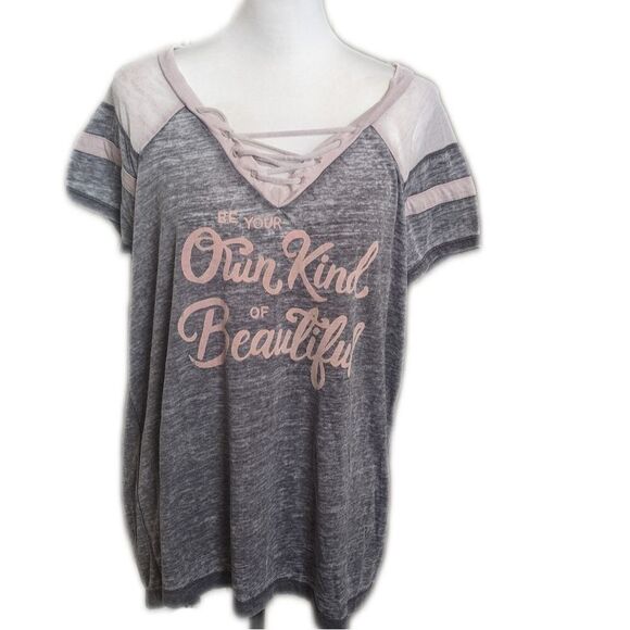 5/$55 Torrid lightweight tee T-shirt, "Be Your Own Kind of Beautiful", L - Picture 1 of 10